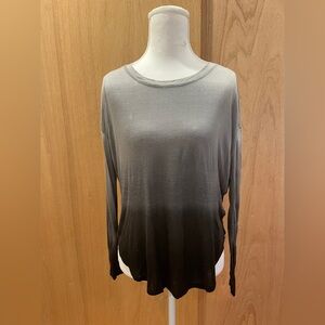 Silence + Noise Gradient Gray and Black Blouse
